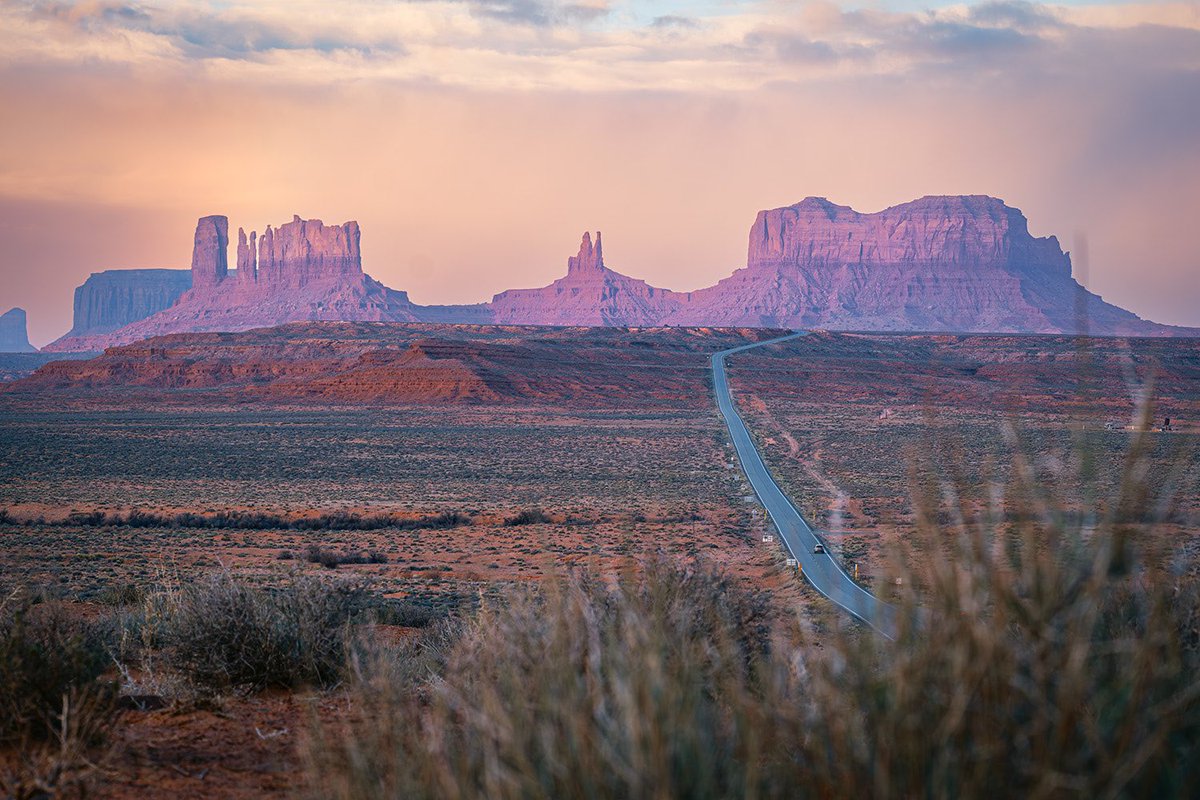 A subtle sunrise from in the bushes at Forrest Gump Point 🏜️