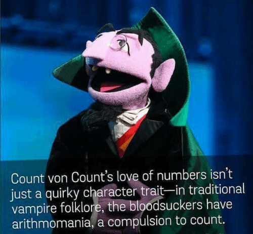 LVVampireNovels's tweet photo. A compulsion to count! 🖤
https://t.co/TCOXJPMOaa
#thecountseasamestreet #arithmomania #vampirefolklore #vampire #countvoncount https://t.co/8X3U3kfNt5