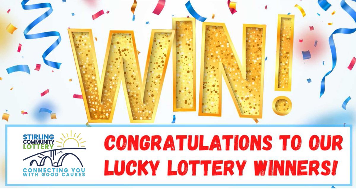 💰 Stirling Community Lottery results are in! Remember to check your email to see if you've won! ⭐ 🥳

If you haven't signed up yet visit our page - 
stirlingcommunitylottery.scot/support/bounce…

#reboundtherapy #fundraising #socialenterprise 
@StirlingLottery