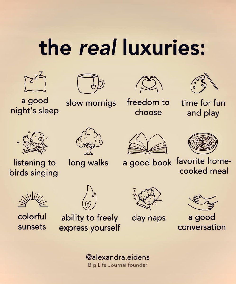 The real luxuries