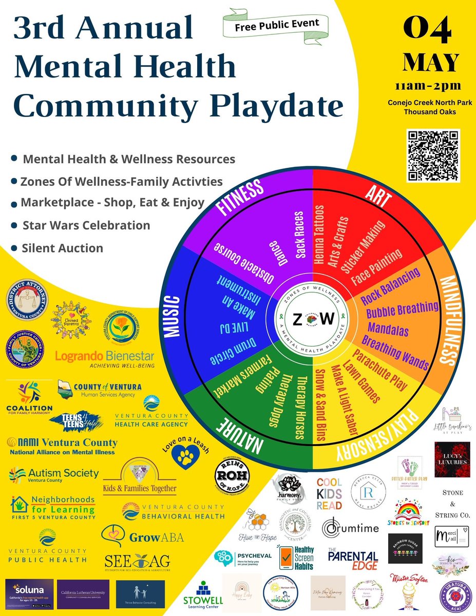 Mark your calendars and spread the word! This is one event you won’t want to miss. May the 4th be with you! 💫 #MentalHealthAwareness #thousandoaks #ventura #communityevent #outreach #wellness #wellbeing