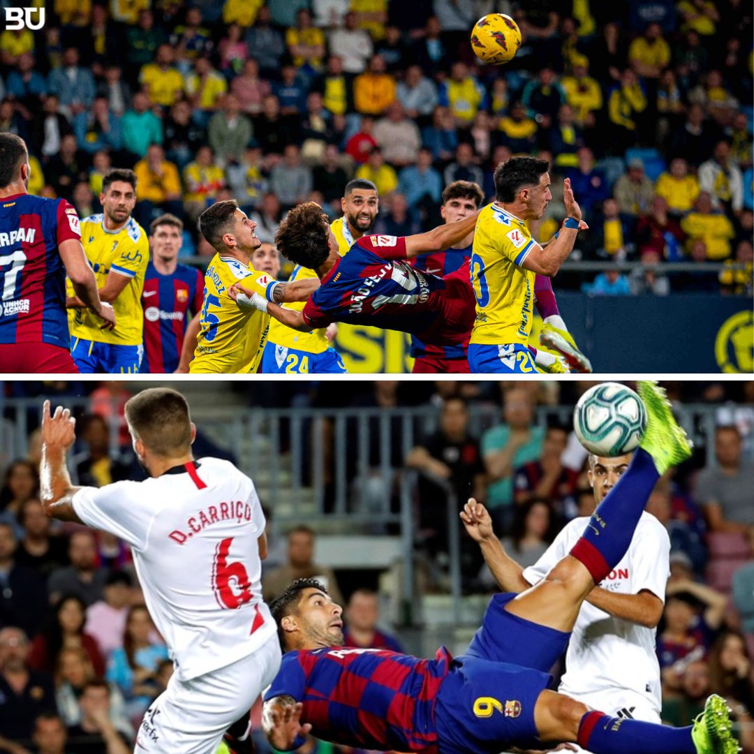 João Félix is the first Barça player to score a bicycle kick goal since Luis Suárez against Sevilla, in 2019.