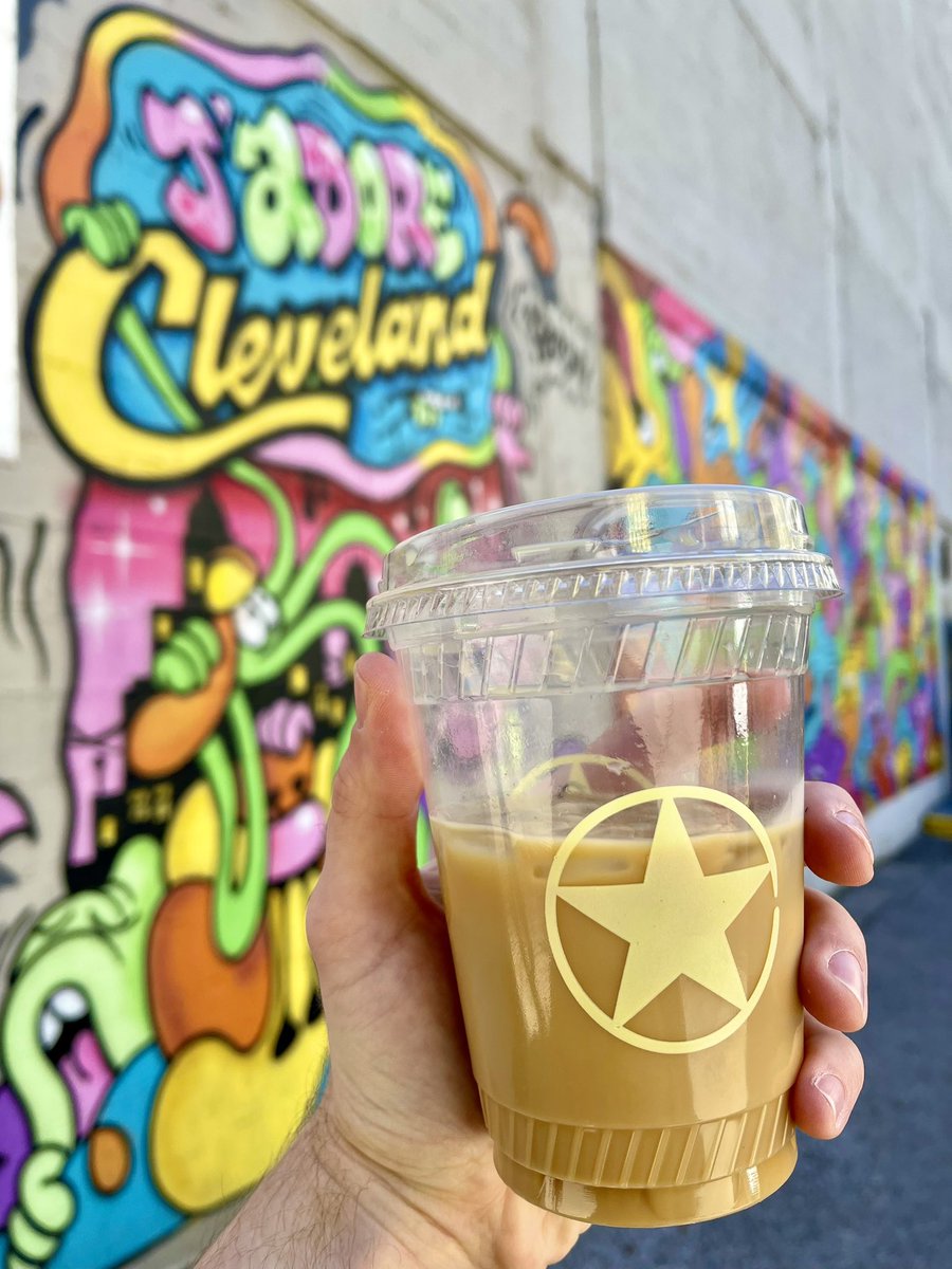 J’adore Cleveland ❤️ Murals + coffee + sunshine = a great day Downtown!