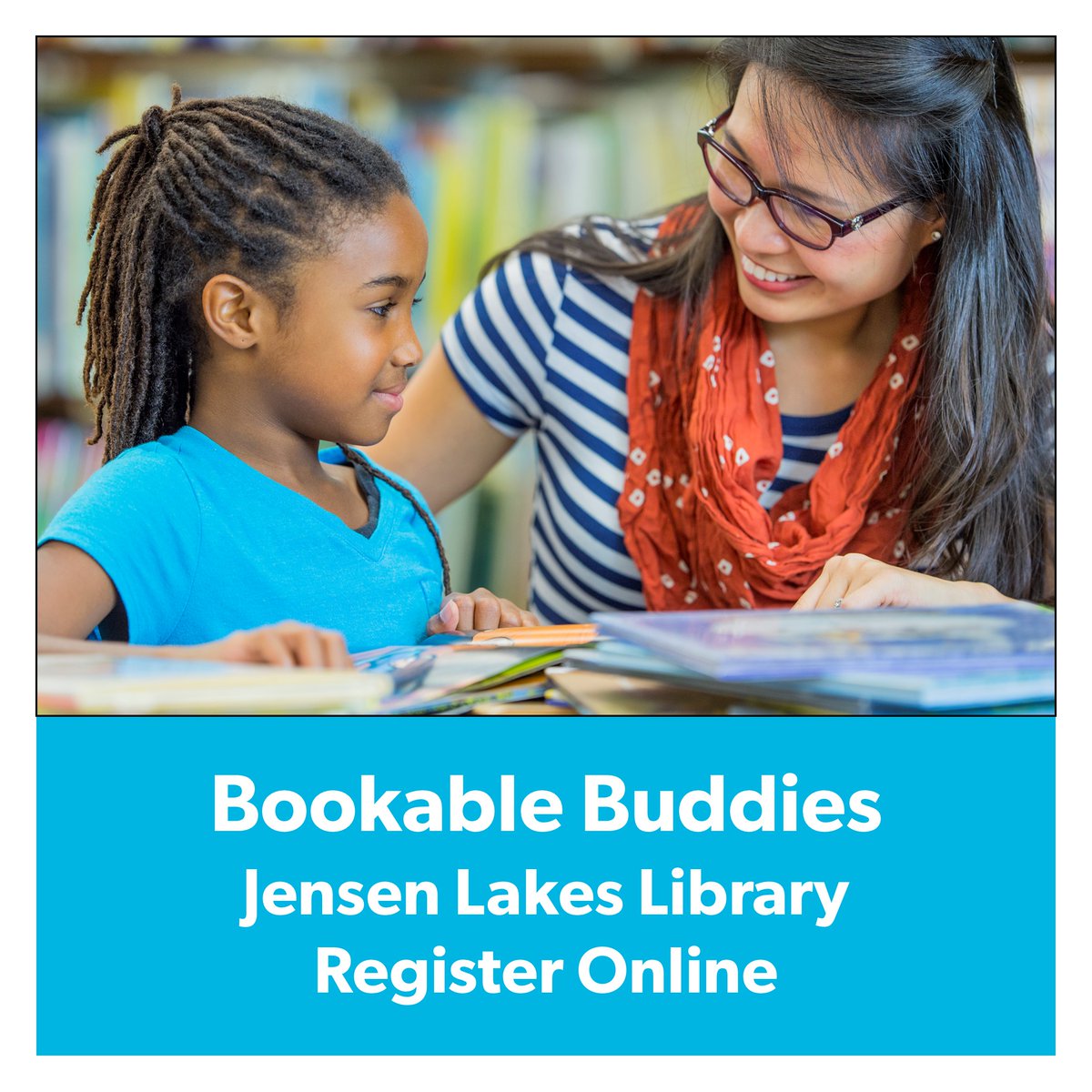 Come to Jensen Lakes Library and read in a fun environment with a Reading Buddy! For kids in grades 2-4 who could use a little support with their reading. This program runs Thursday evenings until May 16 with slots at 6, 6:30, and 7 pm. Register here: ow.ly/goVN50R4BXr