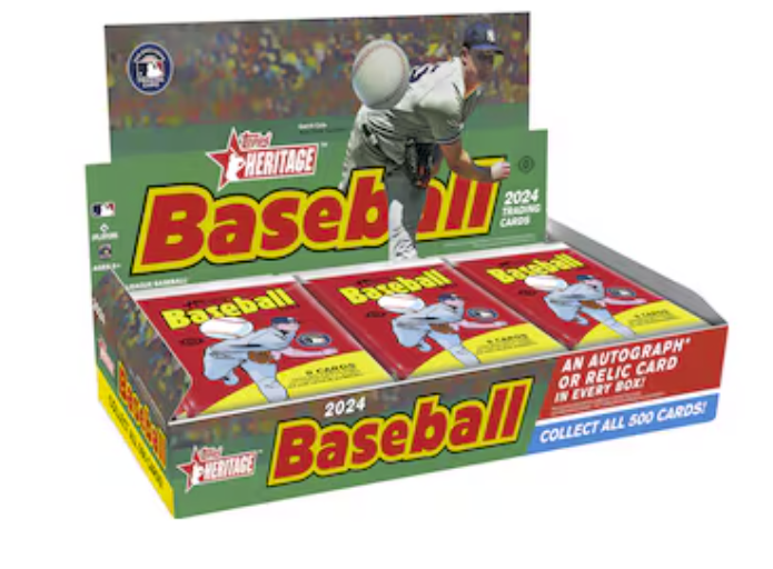 Who wants a free 2024 Topps Heritage hobby box? Just be following me and like this tweet. Winner chosen 4/17 at 9pm central! US shipping please!