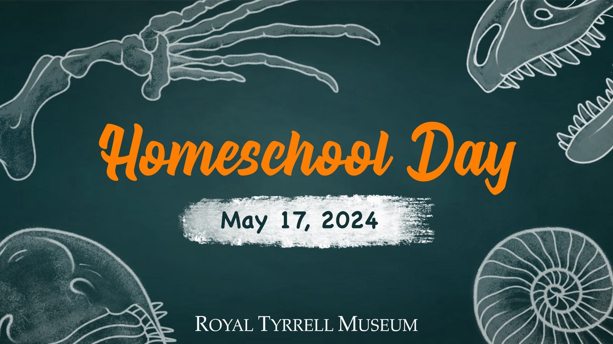 The Museum will offer special programming for Homeschool Day on Friday, May 17. Students can sign up for our programs, including Ancient Creatures, Cretaceous Crime Scene, and Fossil Casting. Learn more and sign up here: tyrrellmuseum.com/whats_on/speci…