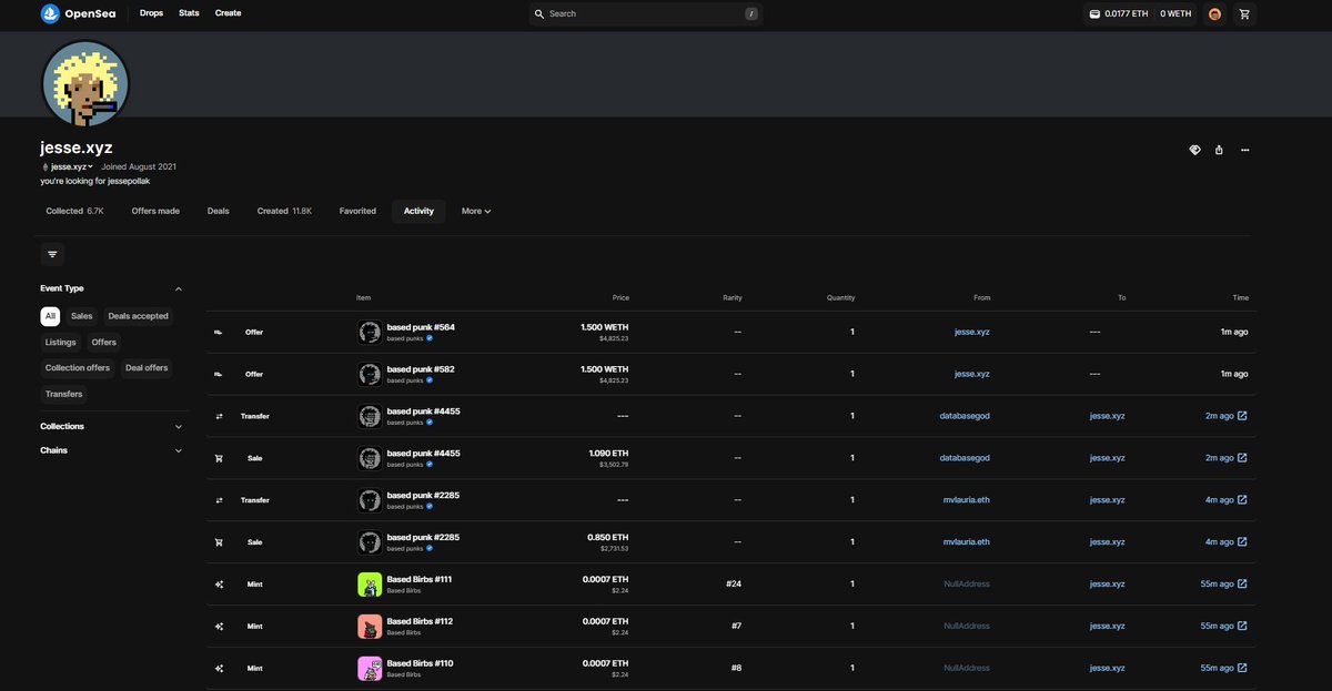 We want to say a huge thank you to <a href="/jessepollak/">jesse.base.eth</a> for minting Based Birbs on Base! 

A top builder and supporter of <a href="/base/">Base</a>; we're honoured to have you as our Based Birb collector! 

Together let's make animal PFP's great again! 

Chirp chirp!!!