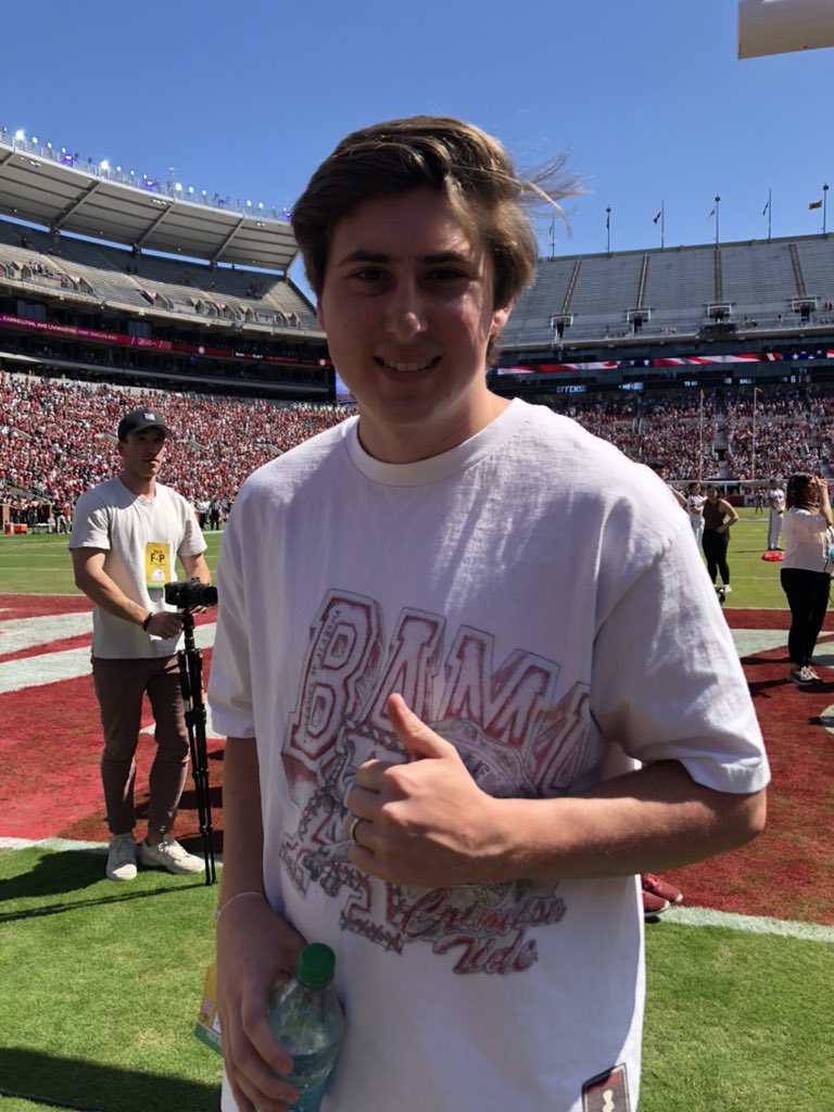 Will Reichard in BDS for Alabama A-Day