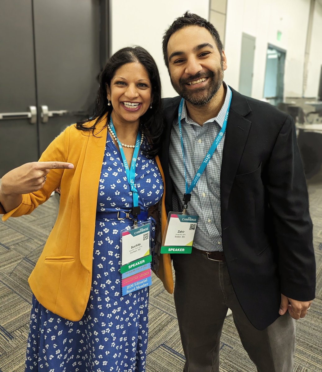 The best #mottirl story - @SocietyHospMed brought us together to prepare a 1-hr plenary...and we are finally getting to meet in person after over a year of working together virtually!
Paired up with this brilliant and charismatic doc for #SHMConverge24 #UpdatesinHM! @zahirkanjee