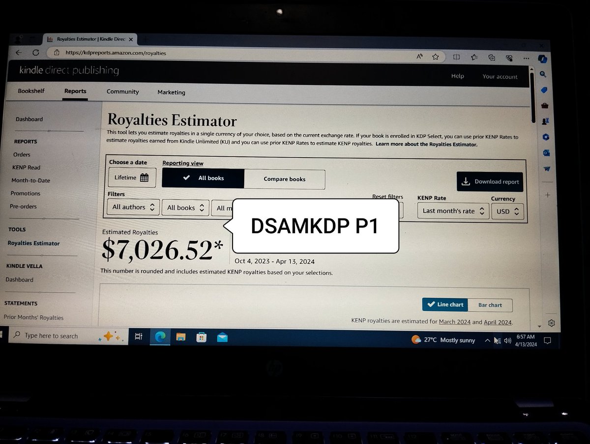 Road to $10k on life time for P1. If you must stay in the Game of Publishing on Amazon,Then never forget WHY you started at the first place. I will be sharing my research method with the first 50 people to retweet & post proof in my Dm