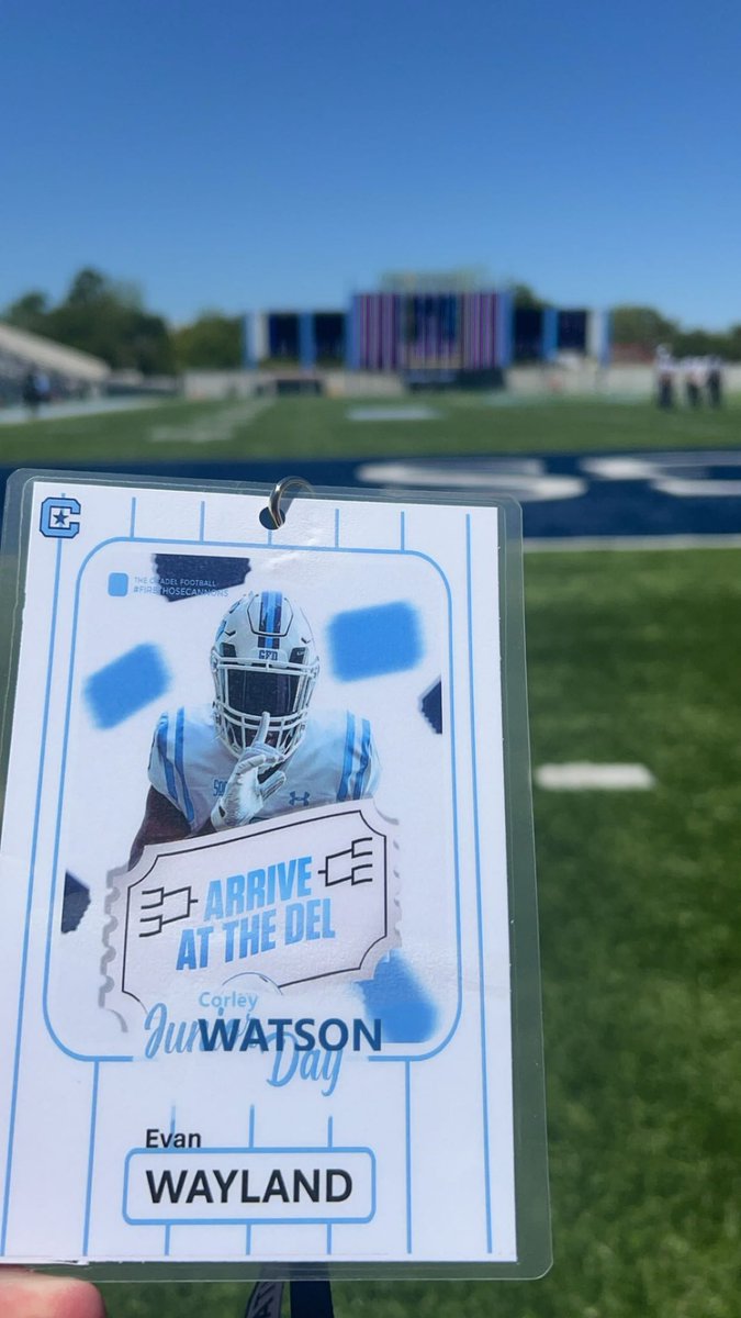 Got to watch an old teammate ball out today! Thank you @CitadelFootball for the hospitality. Can’t wait to be back!! @Cale_williams0 @CoachWilliams22 @FtballAtTheView @TheViewRecruits @RecruitGeorgia @PrepRedzoneGA