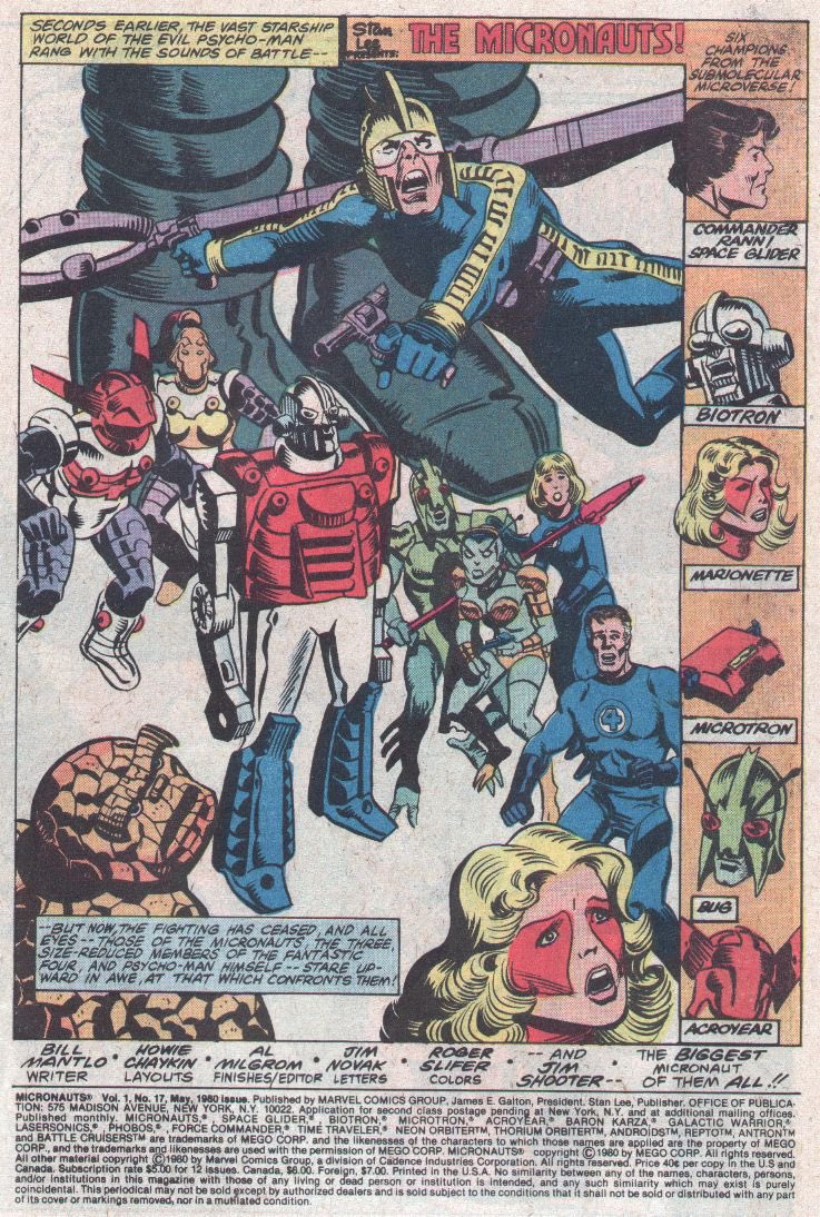 When Howard Chaykin handled pencils/layouts for The Micronauts... (Micronauts #13-18)