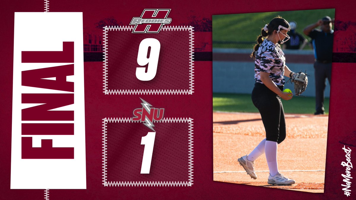 REDDIES WIN!

Henderson State takes the series from SNU by sweeping Saturday's doubleheader with a run-rule 9-1 victory in the final game! 💎

Applegate (W) | 5 IP, 3 H, 2 K
Hoskins | 2-2, HR, 6 RBI

#NoMereBeast