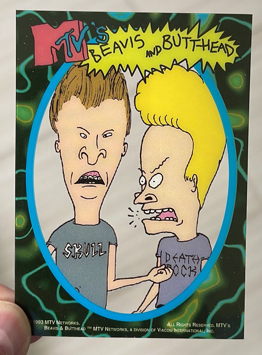Another random trading card on this Saturday! Acetate card of everyone’s favorites, Beavis and Butthead! Not gonna lie, loved them when they were originally on… #MTV #BeavisandButthead #tradingcards