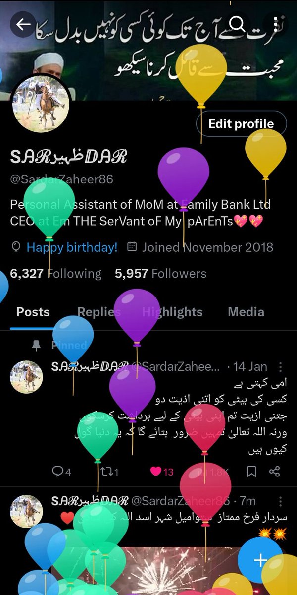 To Day Is My Birthday @SardarZaheer86