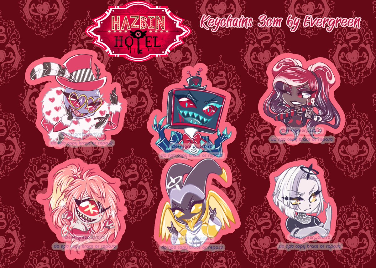 Evergreen_Art24's tweet photo. HAZBIN HOTEL &amp; HELLUVA BOSS CHIBI KEYCHAINS!!!! Pre-sale until 21th april!!! Check the prices below❤️ #hazbin #hazbinhotel #helluvaboss #HelluvaBossFanart #hazbinfanart #HazbinHotelFanart #hazbinhotelkeychain #helluvabosskeychain https://t.co/V7HYjYV867
