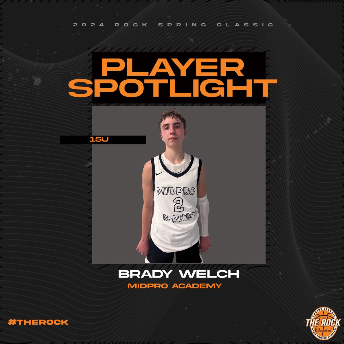 🚨PLAYER SPOTLIGHT🚨 15U Brady Welch led @MidProAcademy to a 64-63 double OT win over WI Playmakers with 19pts. #TheROCK