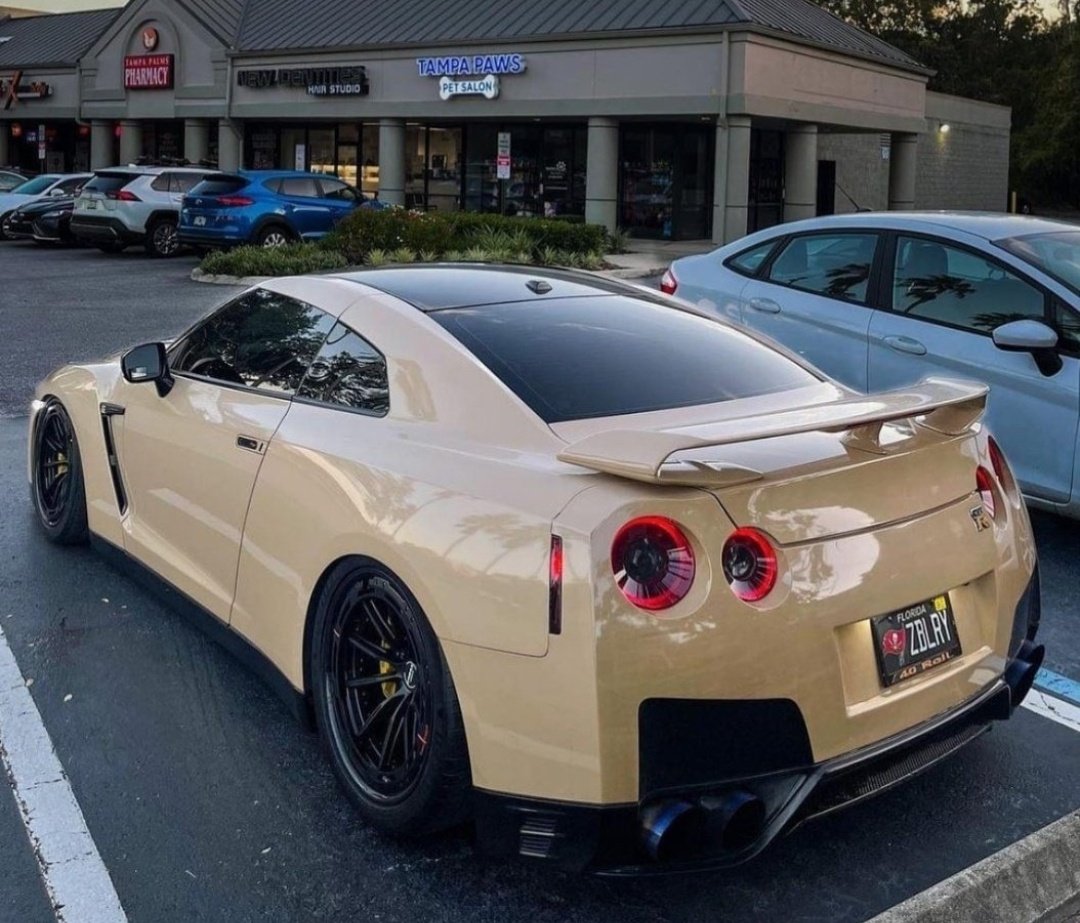 Beige Nissan GTR-R35