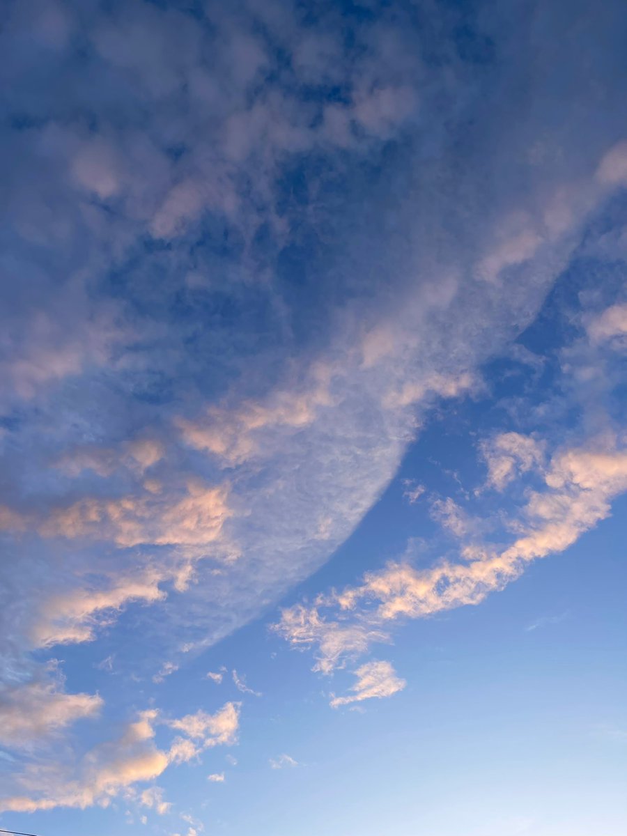 Clouds this evening after a rainy day.