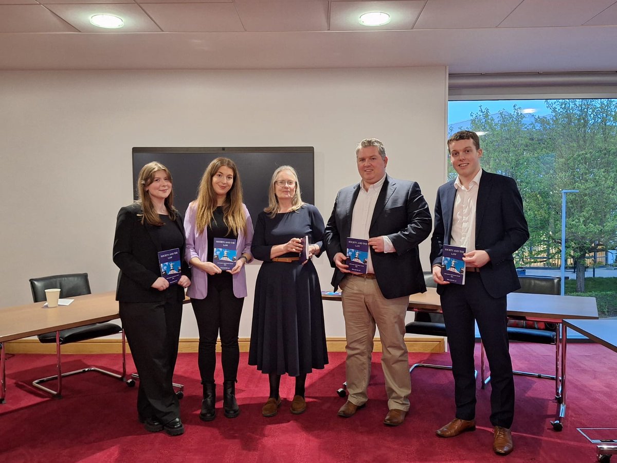 UCDSLS's tweet photo. We launched our legal journal this week in @UCDLawSchool with our guest speakers, The Hon. Ms. Justice Baker (SC) and Mr. Barry Scannell (AI Expert, William Fry). Congratulations to the contributors and editors! Thank you to @WilliamFryLaw for their kind sponsorship. https://t.co/lUaxQyI7yV