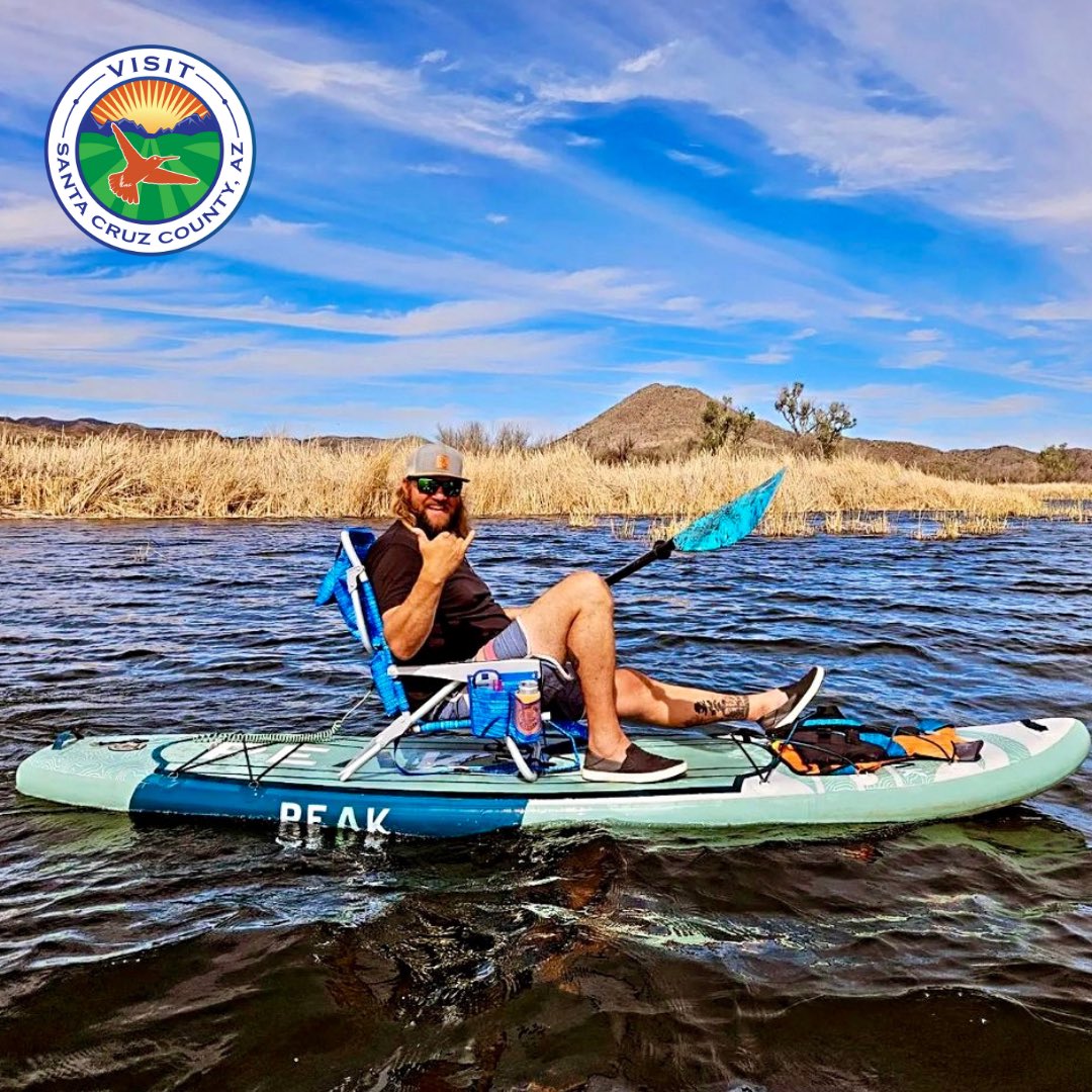 Sun is out with clear skies and this is our way of spending the ideal board meeting. 😎☀️ Warm weather has officially arrived in #SouthernArizona and the best way to spend your day is on the lake at Patagonia State Park. 🌊 

#VisitArizona #EscapeToSantaCruzCounty