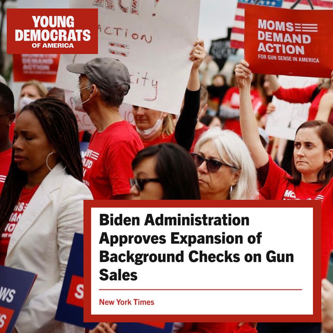 Earlier this week, President @JoeBiden took action to expand background checks on gun sales. The Democratic party is taking action to save American lives.