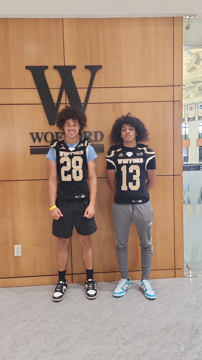 2025 Senior Hornets Jayce Medlin and Jace Stewart attending Junior Day at Wofford! Expecting big things from these two this season!