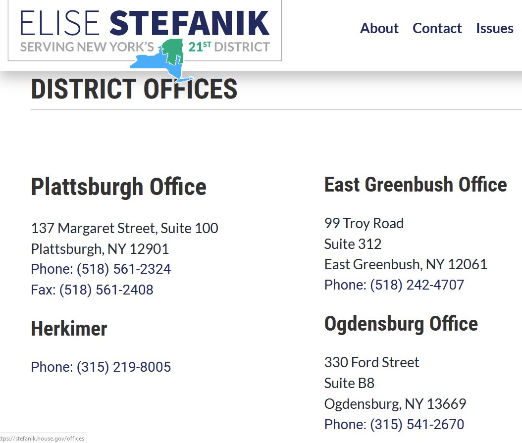 @BasedMikeLee If any of you live in District 21, contact Stefanik. @NYGuy13 @dora_birk @NYYRC @Gibson4NYS Please share with others in your 'followers' list.