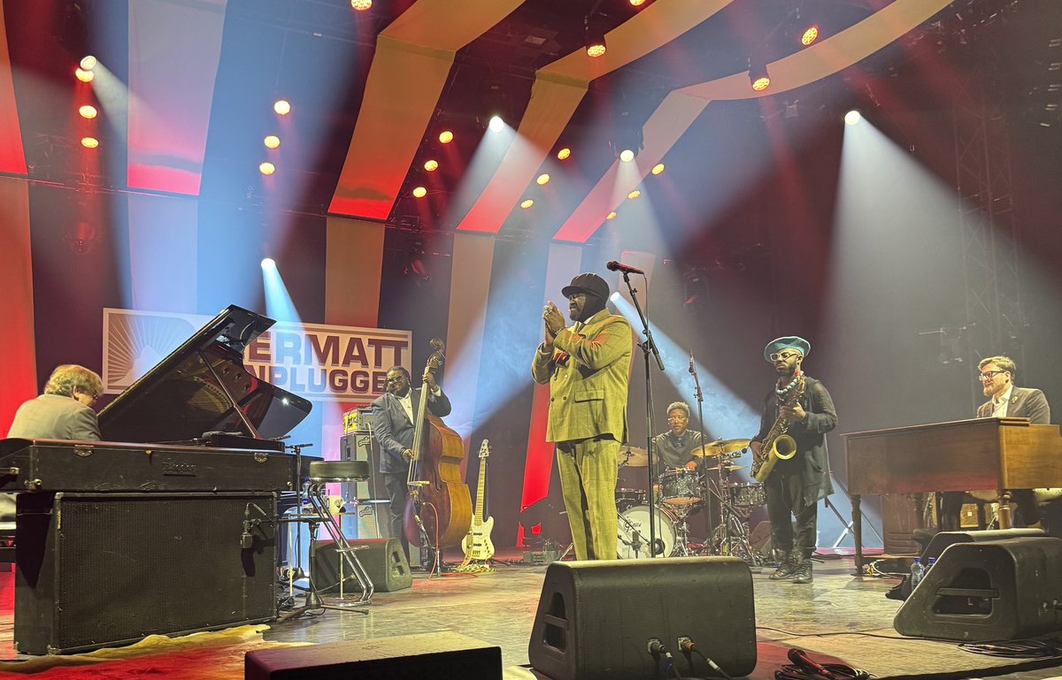I couldn’t have asked for better seats. @GregoryPorter was spectacular. Every song a masterpiece of jazz in its form, musicality, arrangement & storytelling. I adore this man. #Zermattunplugged