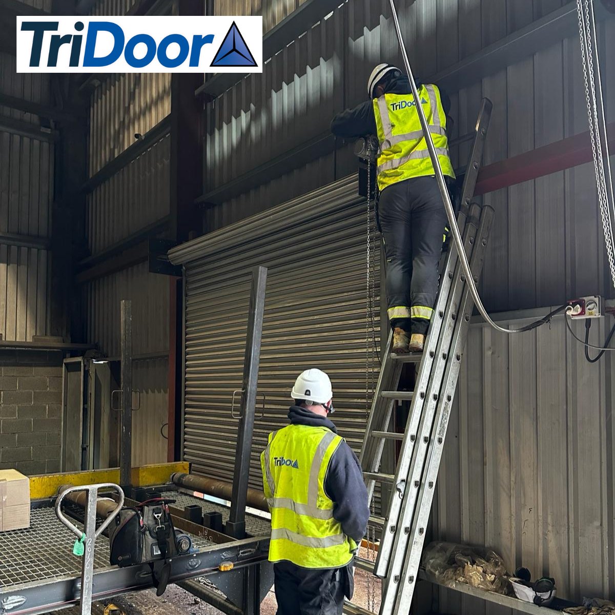 Responded to a service call for a door we installed a couple of years ago. Impact damage from the conveyor caused it to jam & misalign travel limits. We swiftly fixed it. Also provided a quote for further repairs
🌐Our Website: tridoor.co.uk
#ServiceCall #DoorRepair