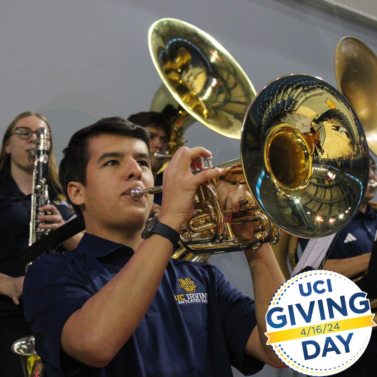 UCIband's tweet photo. Fellow Anteaters, this post is for you! #UCIGivingDay is 3 DAYS away, and we hope you’re just as excited about supporting the UC Irvine Anteater Band as we are! Please click the link in bio or visit https://t.co/pS2PdQIOSh to make an early gift!

#TogetherWeZot | #UCIGivingDay https://t.co/9hh7c5D042