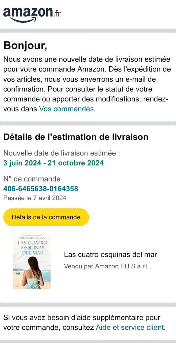 gemagapa's tweet photo. @de_infantil Lola, menos mal que en breve vuelvo a España y podré leerte rápidamente😅porque si espero a que #amazonfr me traiga tu libro 📗 ... me pueden dar las uvas 🍇😂
Y mira que me lo pedí la semana pasada ...
📍Madrid #EduJornada
#LasCuatroEsquinasDelMar https://t.co/bkTb9GTiCu
