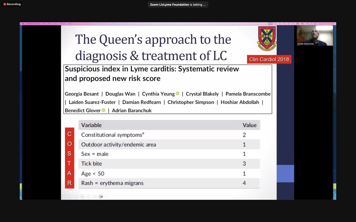 Currently the world famous cardiologist Dr. @adribaran reviewing Lyme carditis. Says we do not know the actual prevalence of Lyme carditis, Lyme pt's seen in ER should have an ECG, treatment with 1 week of antibiotics is NOT enough, and we NEED more awareness & more education!