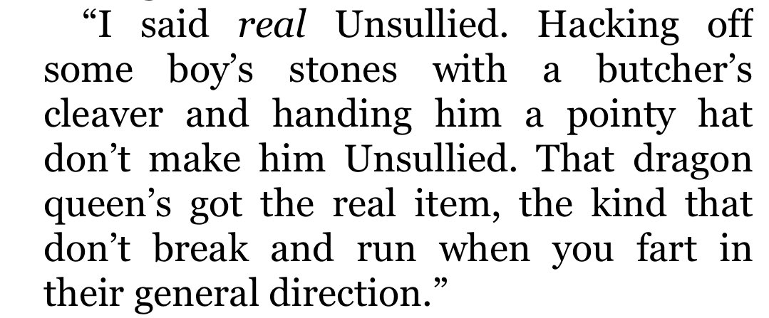 Will never not laugh at George RR Martin putting a line from Monty Python in A Dance With Dragons