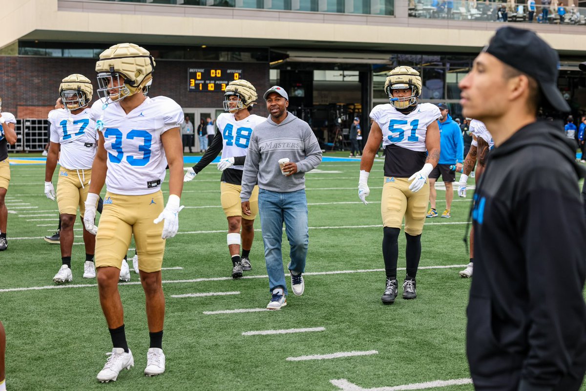 Love the energy at practice! Looking forward to seeing everyone at the Spring Showcase on April 27! 🏈 #GoBruins