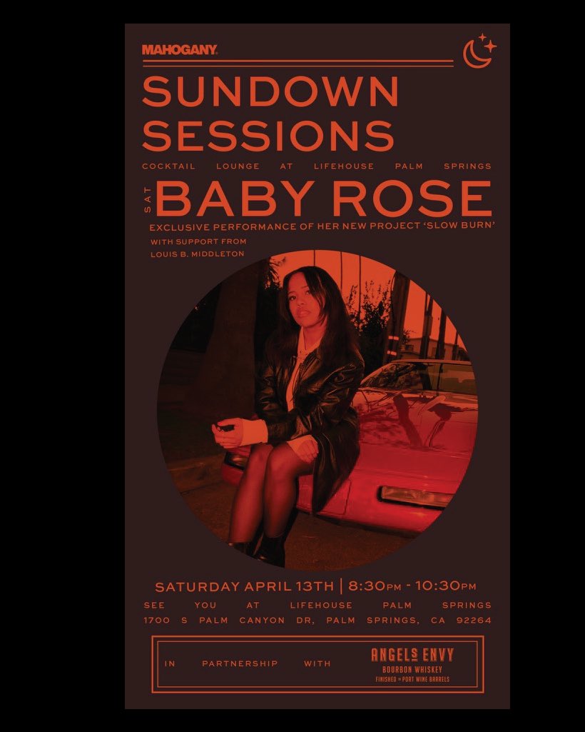 coachella folks, slide by for a Slow Burn speakeasy experience tonight. Performing the new record for the first time ever 🖤 rsvp here eventbrite.com/e/sundown-sess…