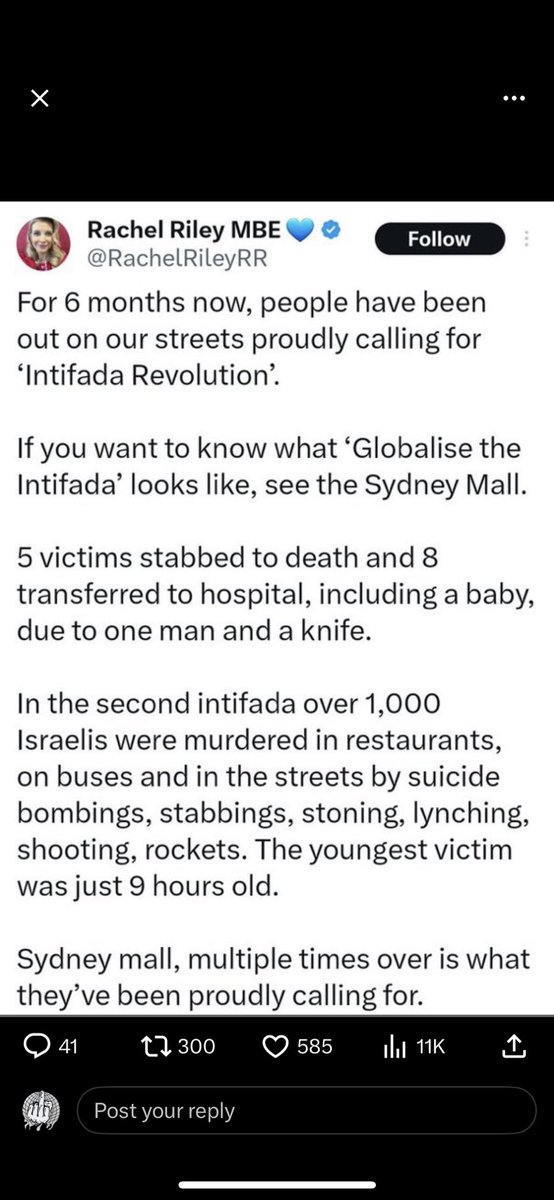 Hey <a href="/RachelRileyRR/">Rachel Riley MBE 💙</a> is this OK? <a href="/Channel4/">Channel 4</a> when will you act against this genocide apologist? Guess you won’t to afraid