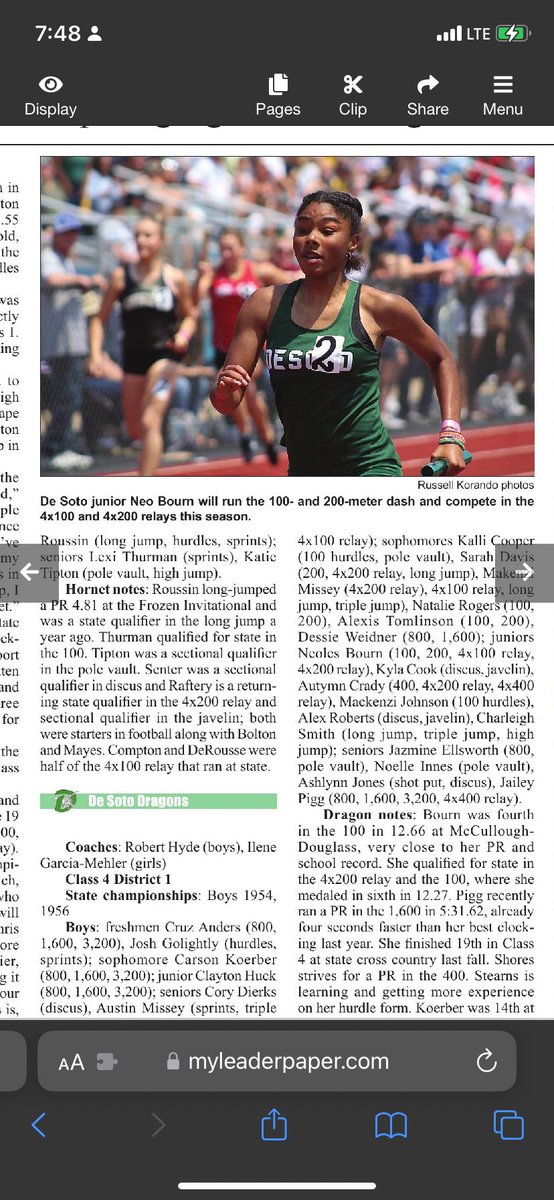 De Soto Girls Track and Field tweet media