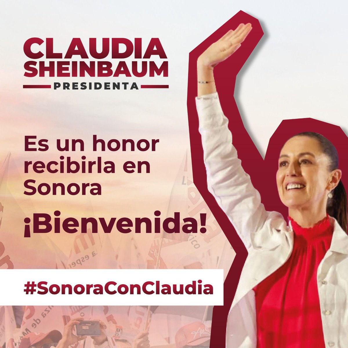 Bienvenida a Sonora Claudia Sheinbaum aquí todos somos parte de la 4T #SonoraConClaudia #ActivadosPorSonora #ClaudiaPresidenta #NogalesConClaudial