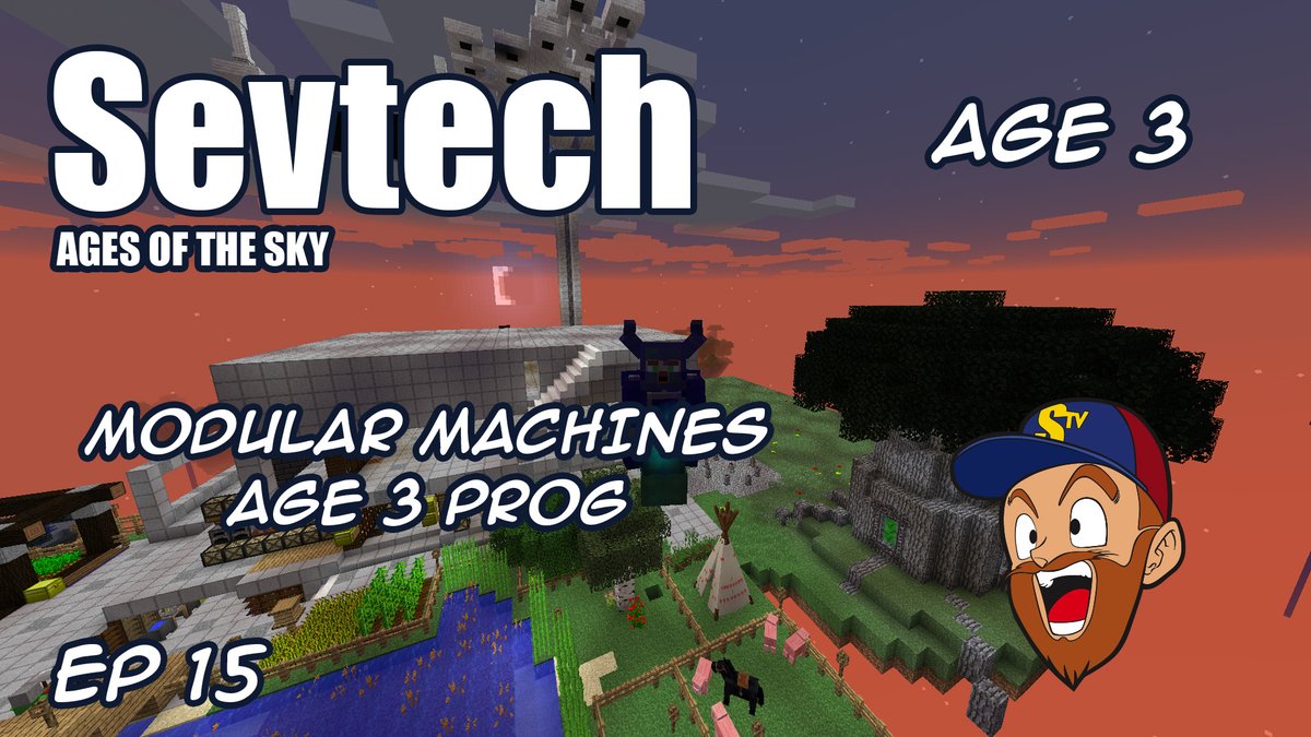 Its time for some more modded #minecraft Sevtech: Ages of the Sky. This episode we get into modular machinery and more age 3 progression. youtube.com/live/0a2-yxYZd…