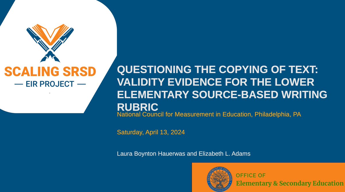 #NCME 2024 Early writers matter <a href="/ProvidenceSESW/">School of Education and Social Work at PC</a>