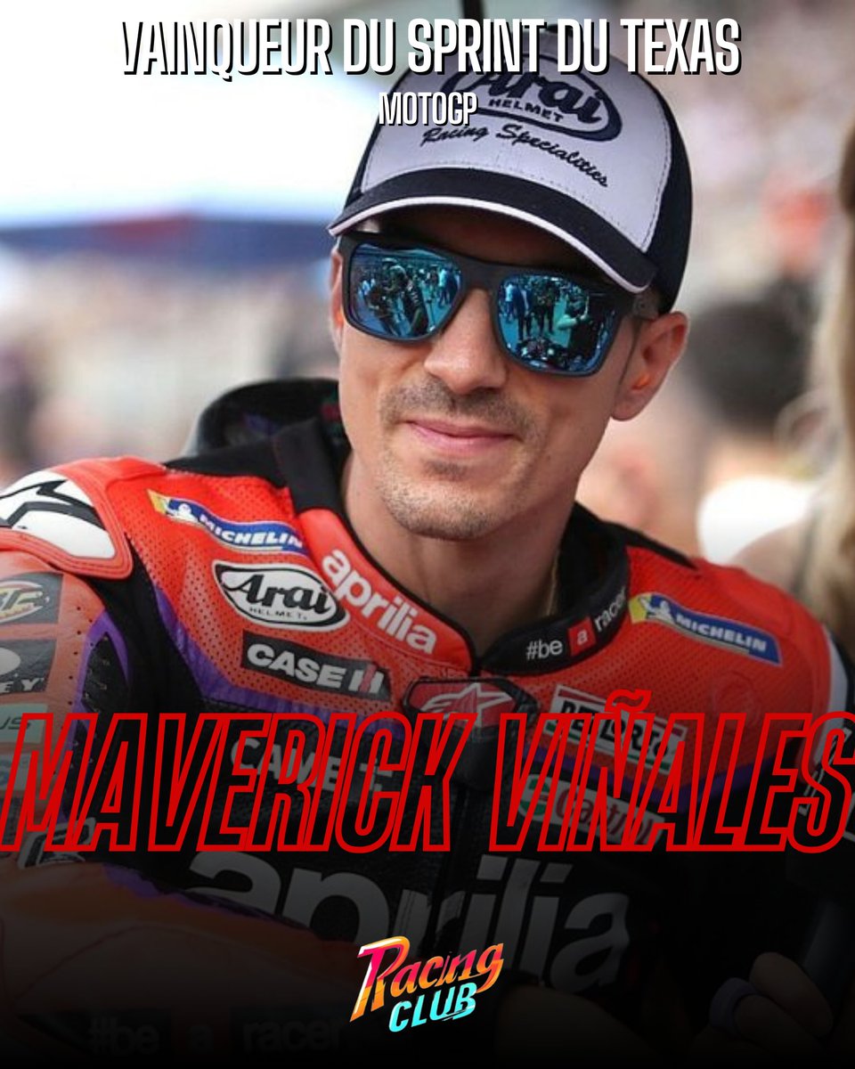 🏆 MAVERICK VINALES REMPORTE LE SPRINT DU TEXAS ! 

2⃣ M. Marquez
3⃣ J. Martin

15. F. Quartarao 🇫🇷
DNF. J. Zarco 🇫🇷

#MotoGP #USAGP