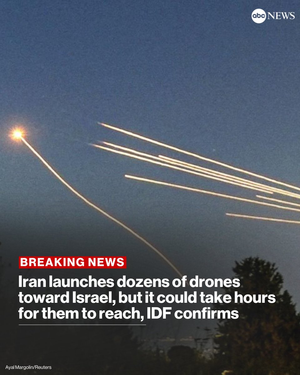 BREAKING: Iran has launched dozens of drones toward Israel, but it could take hours for them to get there, Israeli officials say. 

Follow live updates: trib.al/HoNxkB6