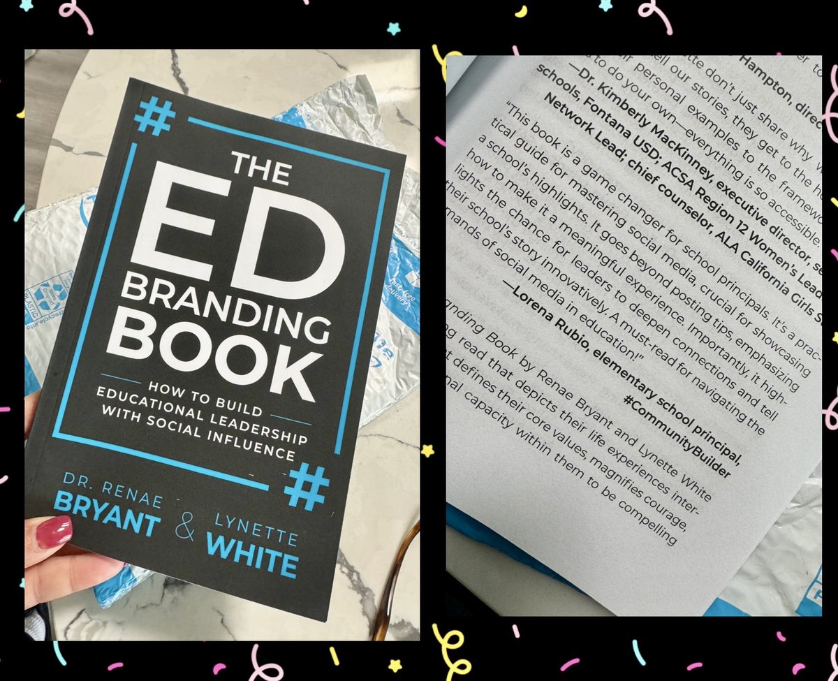 Got my copy! 🤩 🎉📚 Excited to celebrate the birth of a remarkable book! Honored to have endorsed it, knowing it will inspire and enlighten readers. Congratulations to @DrRenaeBryant & @lynettewsocial on this 🌟achievement! #EdBranding #TellYourStory #BeAConnecter #BookLaunch