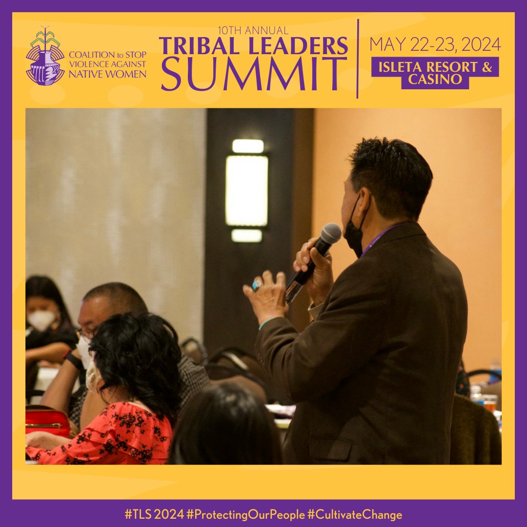 The annual Tribal Leaders Summit is a free briefing for tribal, state, and federal officials and those who work with victims of sexual assault and domestic violence. Join us for our 10th Tribal Leaders Summit Register: lp.constantcontactpages.com/ev/reg/d92hg96… #TLS2024 #ProtectingOurPeople