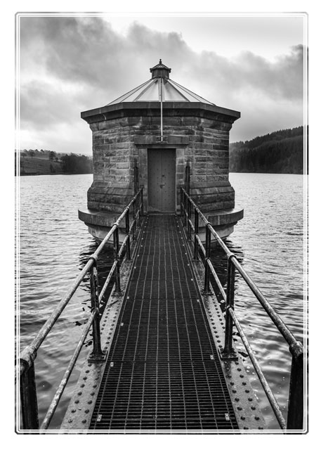 a #blackandwhite #photograph of the #monitoring #station on #Fernilee #Reservoir which provides #water to the people of #Stockport in the @peakdistrict #nationalpark. #blackandwhitephotography #landscapephotography see more from a #local #photographer at darrensmith.org.uk