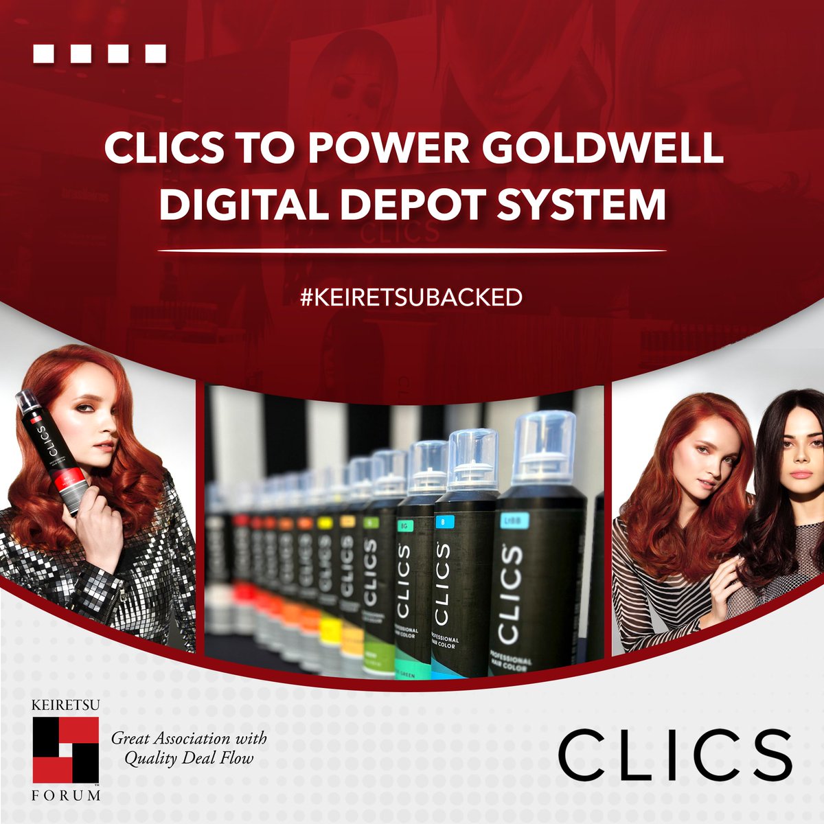 k4northwest's tweet image. #KeiretsuBacked CLICS announced their multi-year collaboration with Kao Salon Division to power the innovative Goldwell Digital Depot System (DDS).  Learn more: tinyurl.com/yey2543h

#CLICS #Innovation #Lifestyle #DigitalTransformation #KaoSalon
