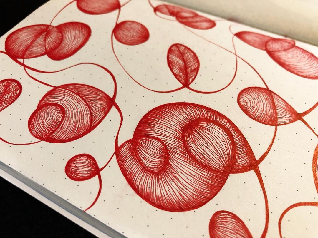 liacaldas's tweet photo. Nests / Casulos. I'm definitely a doodle lover β€οΈβπ» #sketchbook #sketching #doodle #doodleart #mujipenart #drawing #gelpendrawing #abstractart #lineart #dailysketch #art #illustrationartists #doodlelovers #mujipen #mujipenart #gelpen #abstractart #sketchbook https://t.co/rTw3VgFcwX