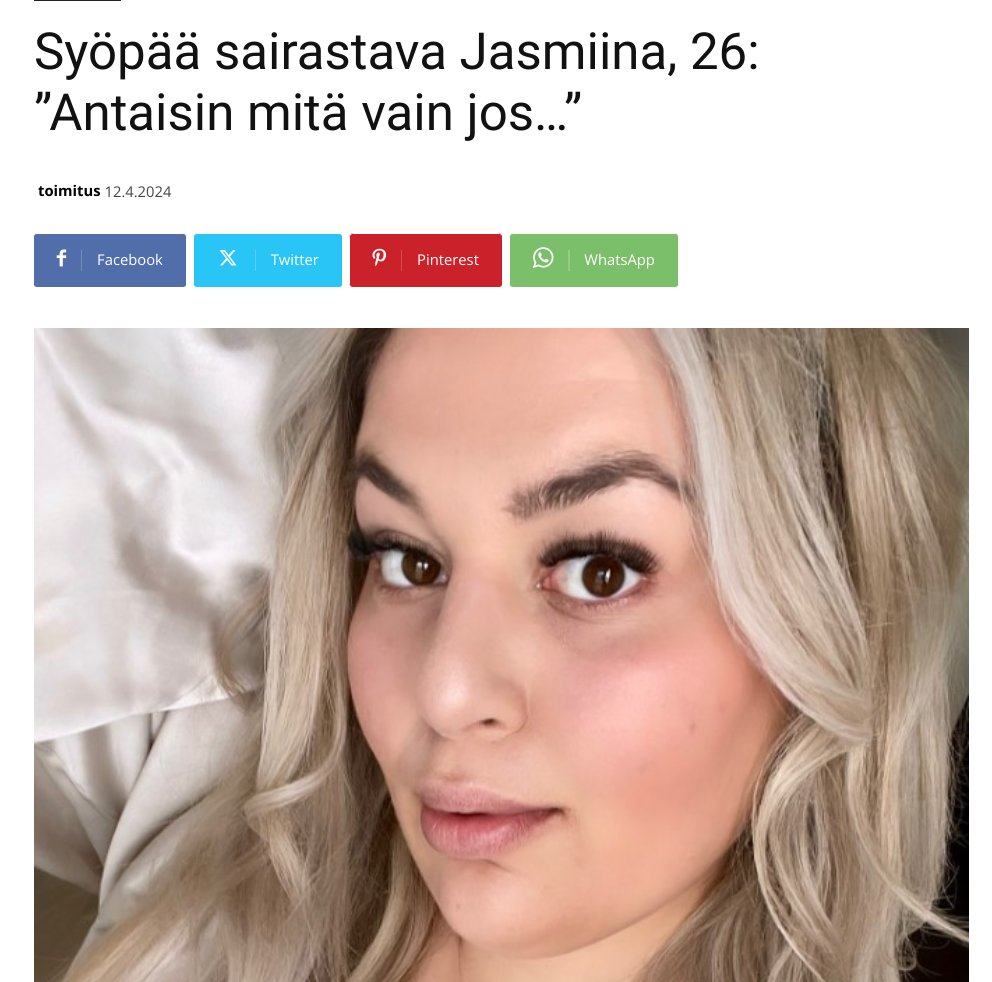 HPV-rokotteen myötä nuoret naiset sairastuvat vanhojen naisten harvinaiseen tautiin.
X blokkaa linkin, eli sensuuri alkaa voimistua.