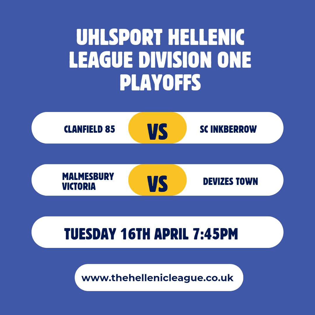 Our first playoffs for this season are confirmed. Games to take place this Tuesday 16th.